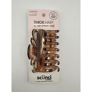 Scunci Thick Hair Claw Clip All Day‎ Strong Hold Brown Hair Accessory